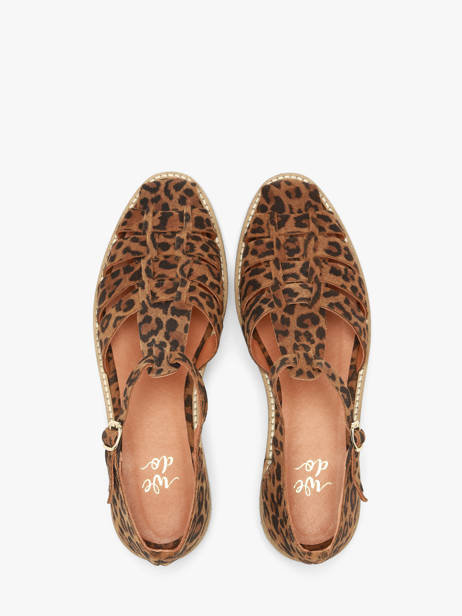 Sandalen Uit Leder We do Bruin women 45255A46 ander zicht 3